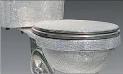  ??  ?? The Swarovski-studded toilet costs $75 000 (R817 500).