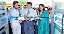  ??  ?? Opening of NTB’s branch in Trincomale­e by NTB Brand Ambassador Kumar Sangakkara, Government Agent Tricomalee Major General T.T. Ranjith De Silva and NTB Deputy Chief Executive Officer Renuka Fernando