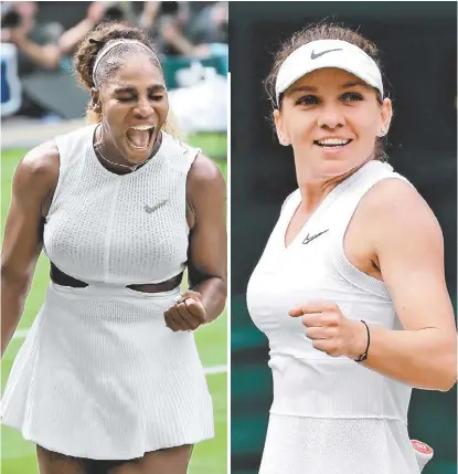  ?? AP ?? Serena Williams y Simona Halep.