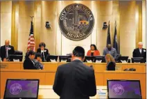  ?? Bizuayehu Tesfaye ?? Las Vegas Review-journal Rabbi Yitz Wyne, founder of Young Israel Aish Las Vegas, delivers the invocation Wednesday at the Las Vegas City Council meeting for victims of the Route 91 Harvest festival mass shooting.