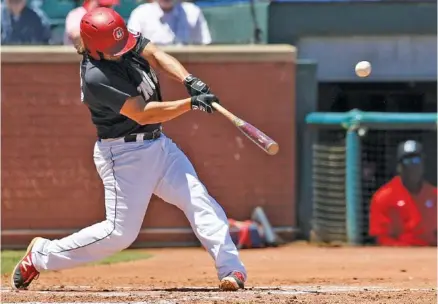  ?? STAFF FILE PHOTO BY C.B. SCHMELTER ?? Third baseman T.J. White is scheduled to start this season with the Chattanoog­a Lookouts. He hit .276 with 14 home runs and 65 RBIs in 96 games last season with the Class AA team, which is in its fourth year as part of the Minnesota Twins’ farm system.