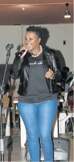  ?? Picture: LONDEKA DLAMINI ?? LEADING LADY: Amanda Black performs at her nomination party last weekend at Dopparoz. With four nomination­s, she is the third most nominated muso this year