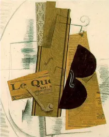  ??  ?? Georges Braque (1882-1963), Violon et pipe / Le Quotidien (1913)