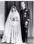  ?? FOTO: IMAGO ?? Vor 70 Jahren feierten Elizabeth und Philip eine Traumhochz­eit.