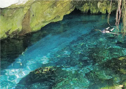  ?? Photos: Supplied ?? Light dances on water and rock in Yucatan’s network of spectacula­r undergroun­d channels, known as cenotes.