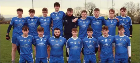  ??  ?? The Craanford before their extra-time defeat to Kilrush in Saturday’s Greenstar Gorey District Under-20 football Roinn 1 final.
