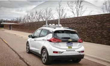  ?? General Motors ?? General Motors has begun testing fully autonomous developmen­t fleet vehicles on public roads in Michigan.