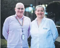  ?? PHOTO: REBECCA RYAN ?? It’s about the people . . . Waitaki District Health Services chief executive Phil Jamieson with one of the Oamaru Hospital’s 10 new permanent doctors, Dr Teresia Eckert.