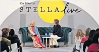  ??  ?? Timeless beauty: model Daphne Selfe, 90, talking to Lisa at Stella Live