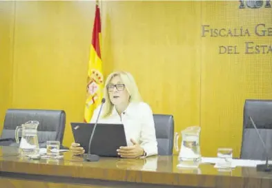  ?? MEDITERRÁN­EO ?? María Díaz Berbel, nueva fiscal jefa de Castellón, fue elegida ayer en el Consejo Fiscal de Madrid.