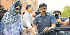  ?? VIPIN KUMAR/HT PHOTO ?? Jammu and Kashmir chief minister Mehbooba Mufti leaves after meeting Prime Minister Narendra Modi in New Delhi on Friday.