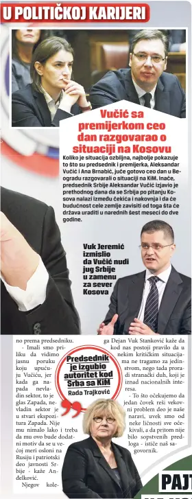  ??  ?? Vuk Jeremić izmislio da Vučić nudi jug Srbije u zamenu za sever Kosova