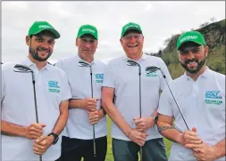  ?? ?? David Campbell, Cameron McCallum, Matt Smyth and Neil Gillies are taking on the Macmillan Cancer Longest Day Golf Challenge on Thursday June 2.