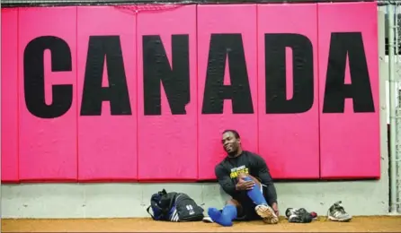  ?? MATTHEW MCCARTHY, RECORD STAFF ?? Panthers pitcher Noelvis Entenza, on loan from his team in Cuba, and his three countrymen want to test their skills against Canadian competitor­s.