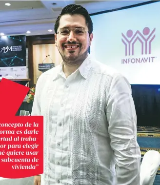  ?? /ROBERTO HERNÁNDEZ ?? Carlos Martínez, director del Infonavit en la Convención Nacional Bancaria 2020