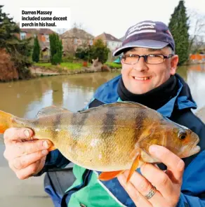  ??  ?? Darren Massey included some decent perch in his haul.