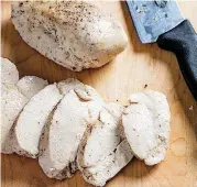  ?? [PHOTO BY STEVE KLISE, AMERICA’S TEST KITCHEN/AP] ?? This recipe for Foolproof Poached Chicken Breasts appears in the cookbook “Sous Vide for Everybody.”