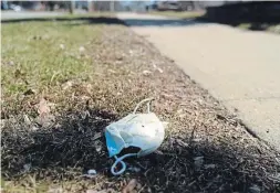  ?? DAVID BEBEE WATERLOO REGION RECORD FILE PHOTO ?? Disposable masks littering streets are a troubling example of our single-use plastics problem, writes Susan Koswan.