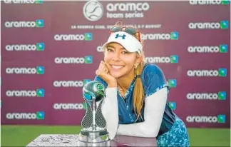  ?? M. G. ?? Alison Lee fue la ganadora estadounid­ense del Aramco Team Series Sotogrande del año pasado.