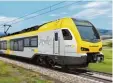  ?? Foto: Go Ahead ?? Gelb weiße Züge von Go Ahead werden ab 2021 durch den Landkreis rollen.
