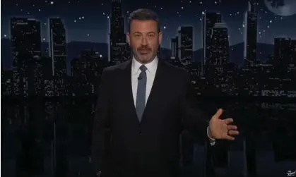  ?? Photograph: YouTube ?? Jimmy Kimmel: ‘It’s going to be funny when Republican­s and Democrats vote him out of the Housetomor­row, and even funnier six months from now when he gets voted out of the Celebrity Big Brother house by Snooki and Flavor Flav.’