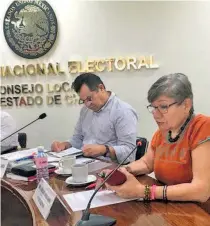  ?? /@INECHIAPAS ?? La consejera de la Junta Local del INE en Chiapas, María Guadalupe Rovelo