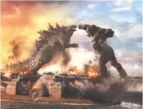  ?? (Courtesy of Warner Bros. Pictures/TNS) ?? GODZILLA BATTLES Kong in the new action adventure ‘Godzilla vs. Kong.’