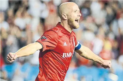  ?? ANDREW LAHODYNSKY­J THE CANADIAN PRESS ?? Since joining the team in 2014 as a designated player, Michael Bradley has helped set a standard of profession­alism at Toronto FC.