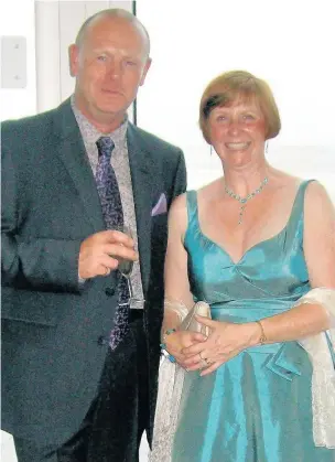  ??  ?? ●● Michael Parkington, 56, from Helmshore, who died in a car collision in Bacup. He is pictured with his wife Anne Parkington