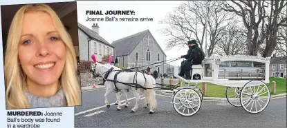  ??  ?? final journey: Joanne Ball’s remains arrive