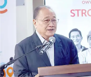  ?? PHOTOGRAPH COURTESY OF PLDT ?? PLDT chairman and CEO Manuel V. Pangilinan calls OFWs modern-day heroes, figures of resilience.