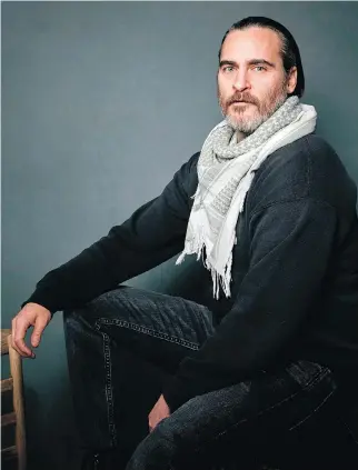  ?? TAYLOR JEWELL/THE ASSOCIATED PRESS ?? Joaquin Phoenix is flying high with the success of his latest film, You Were Never Really Here, which won several prizes at last year’s Cannes film fest and is now earning rave reviews.