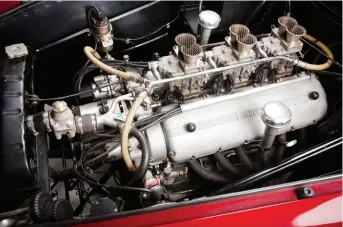  ??  ?? A Ferrari V12 boasts 3x twin choke Webers