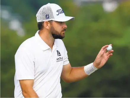  ?? HARRY HOW GETTY IMAGES ?? Hayden Buckley will be going for first PGA Tour win, as will his playing partners, when he takes a two-shot lead into today’s final round.