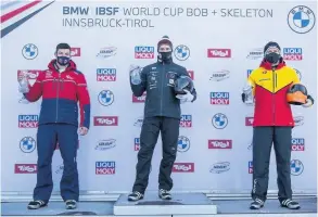  ?? PICTURE: British Bobsleigh & Skeleton ?? Matt Weston (left) earned Skeleton World Cup silver at Innsbruck