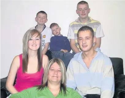  ??  ?? Yvonne Daly (front) with her five children, from left, Jolene, Charlie, Bailey, Dwayne and Dom