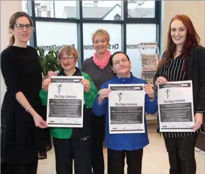  ??  ?? Emma Gallagher, Sports Editor, Sligo Champion, Heather Dunne, athlete, Myra Merrick, Regional Director Connacht of Special Olympics, Mary T Dolan, athlete, and Breffni Gorman, Regional Fundraisin­g Co- Ordinator Special Olympics.