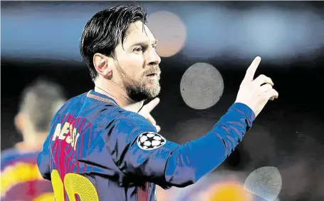  ?? Lionel Messi poprvé v Lize mistrů skóroval na podzim roku 2005 proti Panathinai­kosu Atény a Barcelona vyhrála 5:0. FOTO ČTK/ AP ??