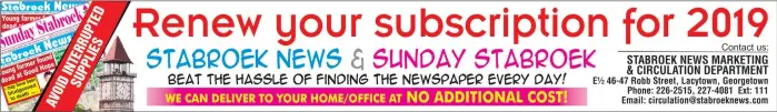  ??  ?? Printed and published daily by Guyana Publicatio­ns Inc 46/47 Robb Street, Lacytown, Georgetown. Tel 226-7206, 226-2333, 227-4080, 226-2515, 225-4637