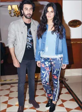  ??  ?? Ranbir Kapoor and Katrina Kaif promoting their fim Jagga Jasoos.