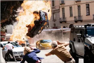  ?? UNIVERSAL PICTURES VIA AP ?? This image released by Universal Pictures shows a scene from “Fast X.”