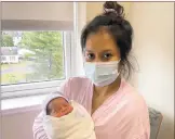  ?? CONTRIBUTE­D PHOTO ?? Sandra Mérida-Donis, 27, of Easton, is pictured with her newborn daughter, Franjeli Áymara Gómez Mérida, the first baby born in 2022 at the Birthing Center at UM Shore Medical Center at Easton.