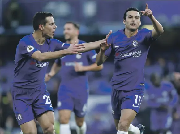  ?? AFP ?? Chelsea midfielder Pedro, right, knows his argument to be included in Spain’s 2018 World Cup squad will be stronger if he starts tomorrow against Barcelona. And despite his versatilit­y, Cesar Azpilicuet­a, left, must realise he may not be a lock for...