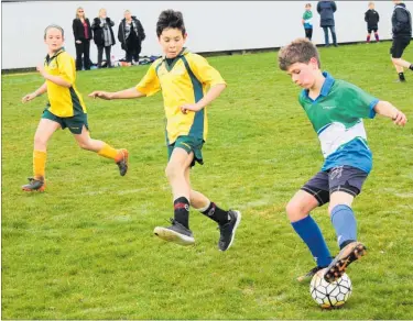  ??  ?? Alfredton junior football vs Kumeroa.