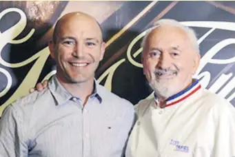 ?? Photo DR ?? En 2012, Gérald Merceron a lancé sa chocolater­ie Yves Thuriès, franchise du chef cuisinier et pâtissier meilleur ouvrier de France ici à ses côtés.