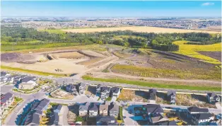  ?? ANTHEM UNITED ?? Glenriddin­g Ravine North, a new Edmonton community by Anthem United, features options like Morrison Homes’ Bolero II, which is cited as one example of an affordably priced single-family home option.