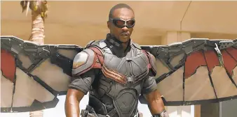  ?? MARVEL STUDIOS ?? Anthony Mackie appears as Sam Wilson, aka the Falcon in the Marvel Cinematic Universe. He is set to star in Disney Plus’ “The Falcon and the Winter Soldier.”
