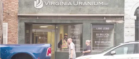  ??  ?? When uranium prices rose steeply in the early 2000s, Walter Coles and another local family formed Virginia Uranium Inc. to renew the project. It is now part of a Canadian holding company.