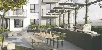  ?? ?? The courtyard at Ace on The Drive will offer generous seating, barbecues, and space for alfresco dining.