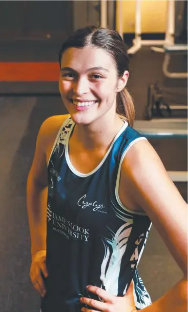  ?? Picture: BRENDAN RADKE ?? BIG STEP UP: Claudia Philp has earned a place in the QUT Wildcats’ squad which will be part of the new semi-profession­al Sapphire Series.